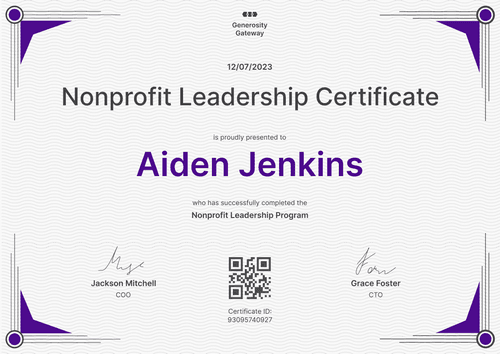 Elegant wavy nonprofit leadership certificate template landscape Elegant wavy nonprofit leadership certificate template landscape