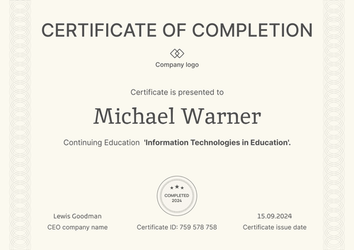 Sleek and formal free diploma template landscape Sleek and formal free diploma template landscape