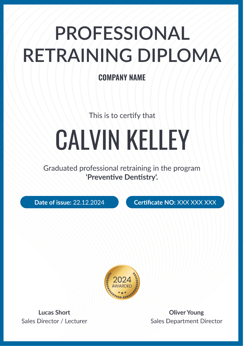 Printable and professional diploma certificate template Printable and professional diploma certificate template