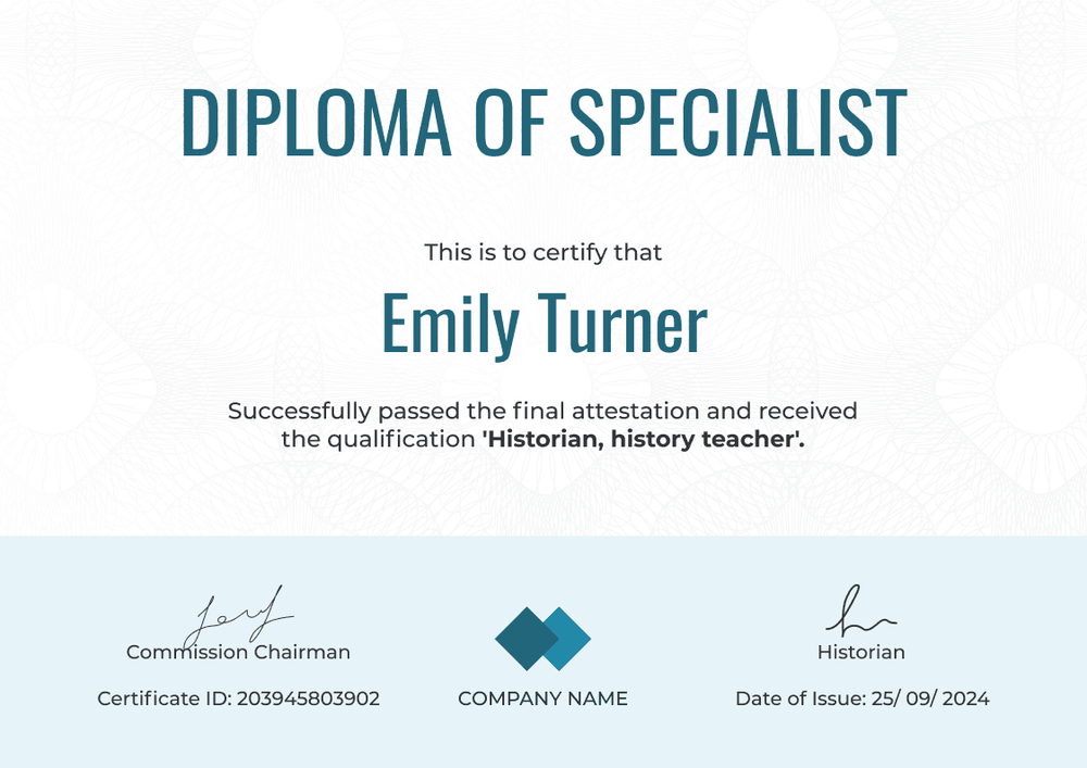 Professional and basic diploma template landscape Professional and basic diploma template landscape