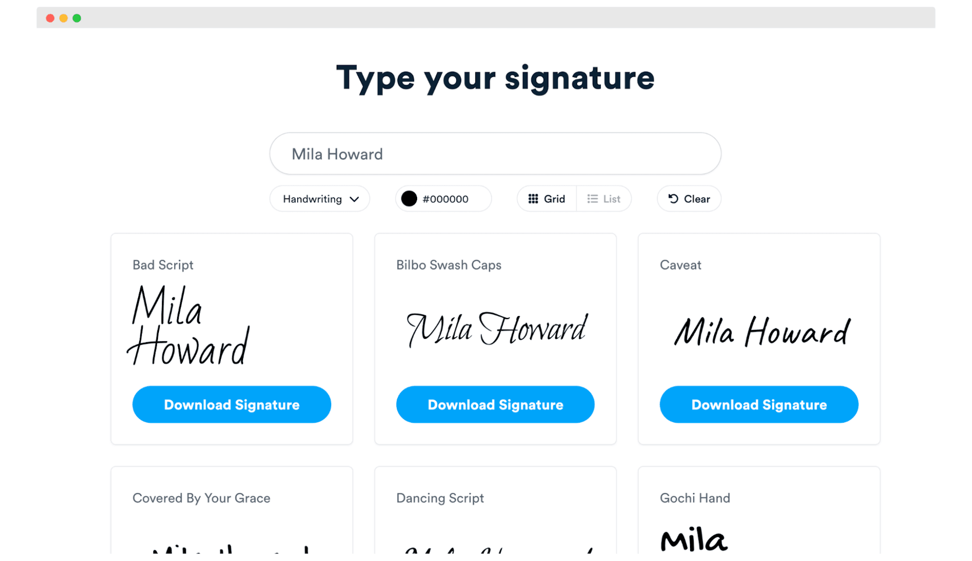 Signaturely as easy signature creator.