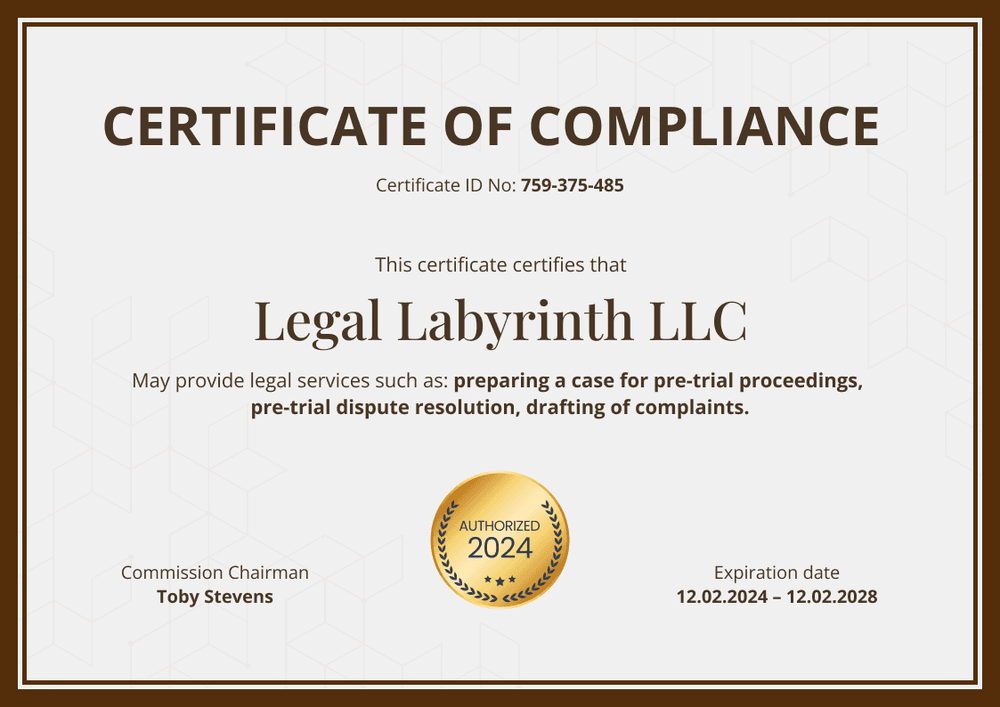 Valid and professional certificate of compliance template landscape Valid and professional certificate of compliance template landscape