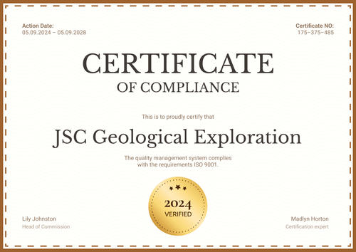 Classic and professional certificate of compliance landscape