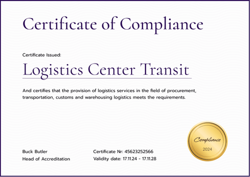 Reliable and professional compliance certificate landscape