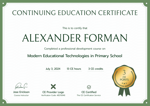 Editable and professional Continuing Education certificate template landscape Editable and professional Continuing Education certificate template landscape