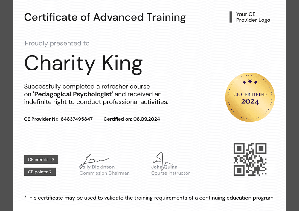 Minimalistic and professional CE certificate template landscape Minimalistic and professional CE certificate template landscape