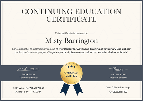 Classic and professional Continuing Education certificate template landscape Classic and professional Continuing Education certificate template landscape
