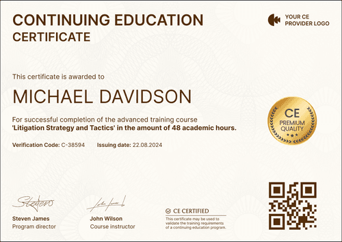 Continuing Education (CE) Certificate Templates - Free to Edit - Certifier