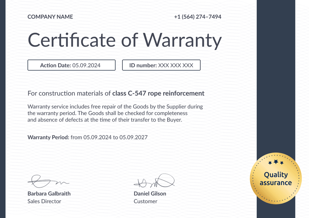 Modern and professional warranty certificate template landscape Modern and professional warranty certificate template landscape