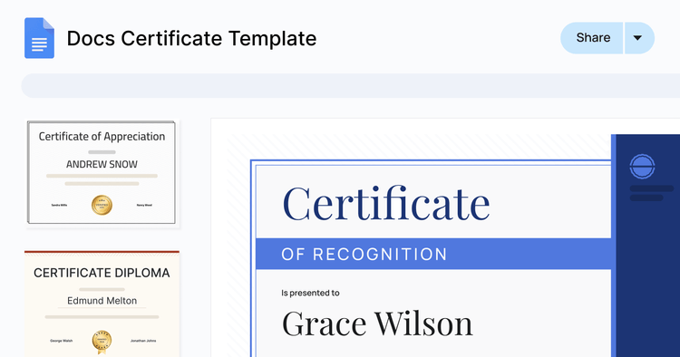 13 Free Certificate Templates in Google Docs for Every Purpose cover image 13 Free Certificate Templates in Google Docs for Every Purpose cover image
