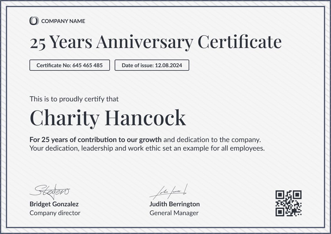 Work Anniversary Certificate Templates Free to Edit Certifier Work Anniversary Certificate Templates Free to Edit Certifier