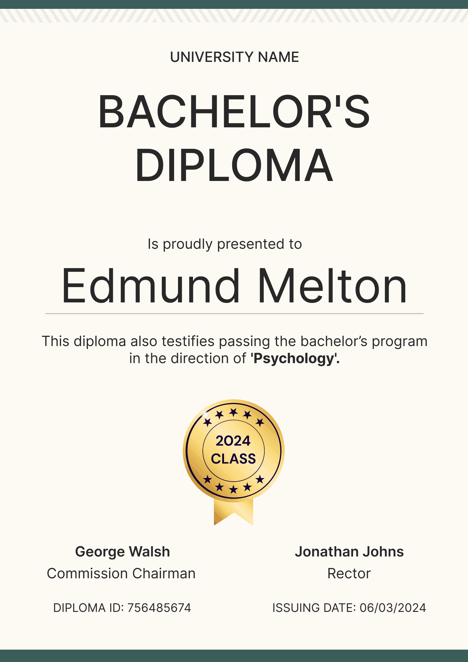 Academic and professional diploma template Academic and professional diploma template