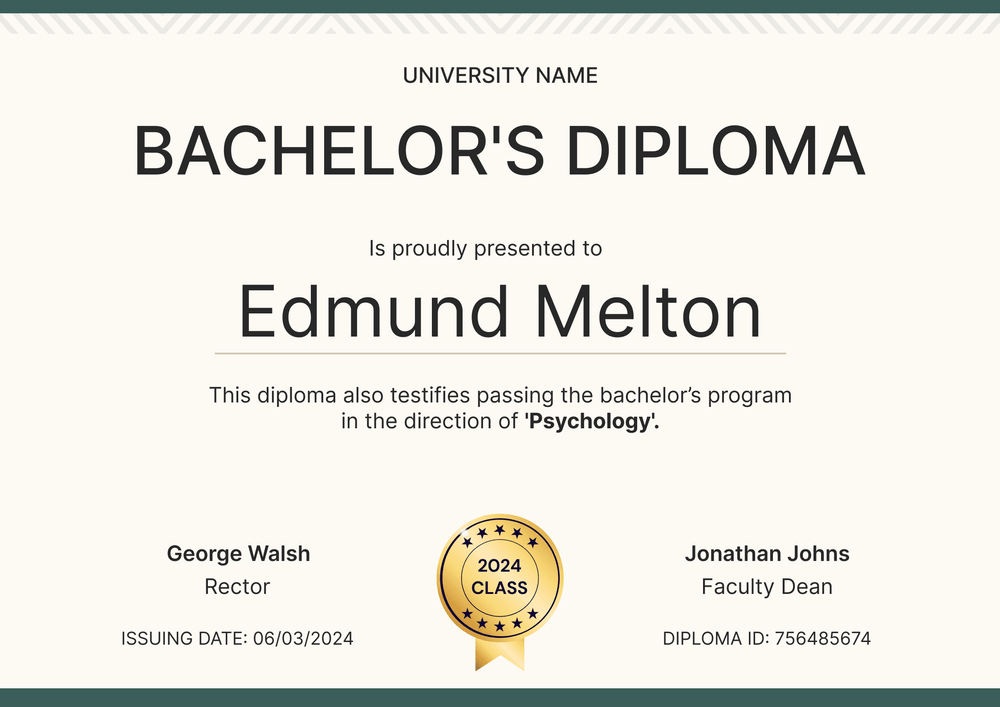 Academic and professional diploma template landscape Academic and professional diploma template landscape