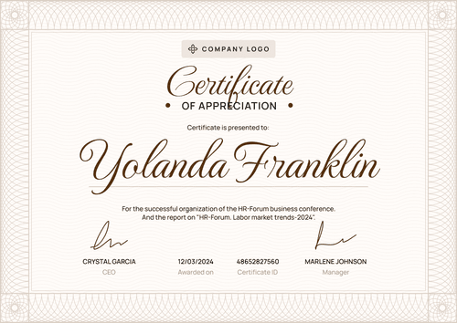 Elegant and professional certificate of appreciation template landscape Elegant and professional certificate of appreciation template landscape