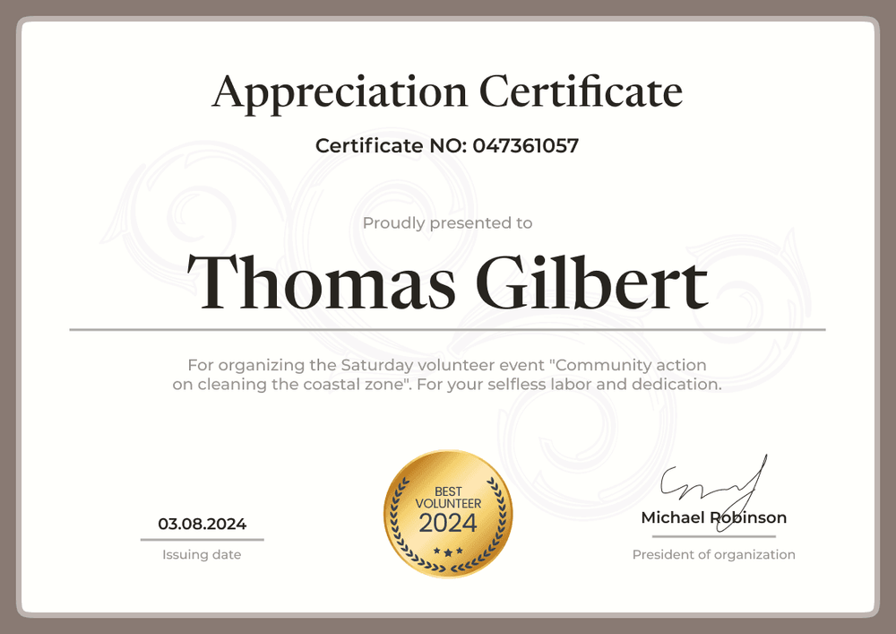 Standard and professional appreciation certificate template landscape Standard and professional appreciation certificate template landscape