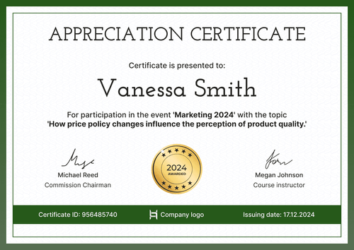 Organized and professional certificate of appreciation template landscape Organized and professional certificate of appreciation template landscape