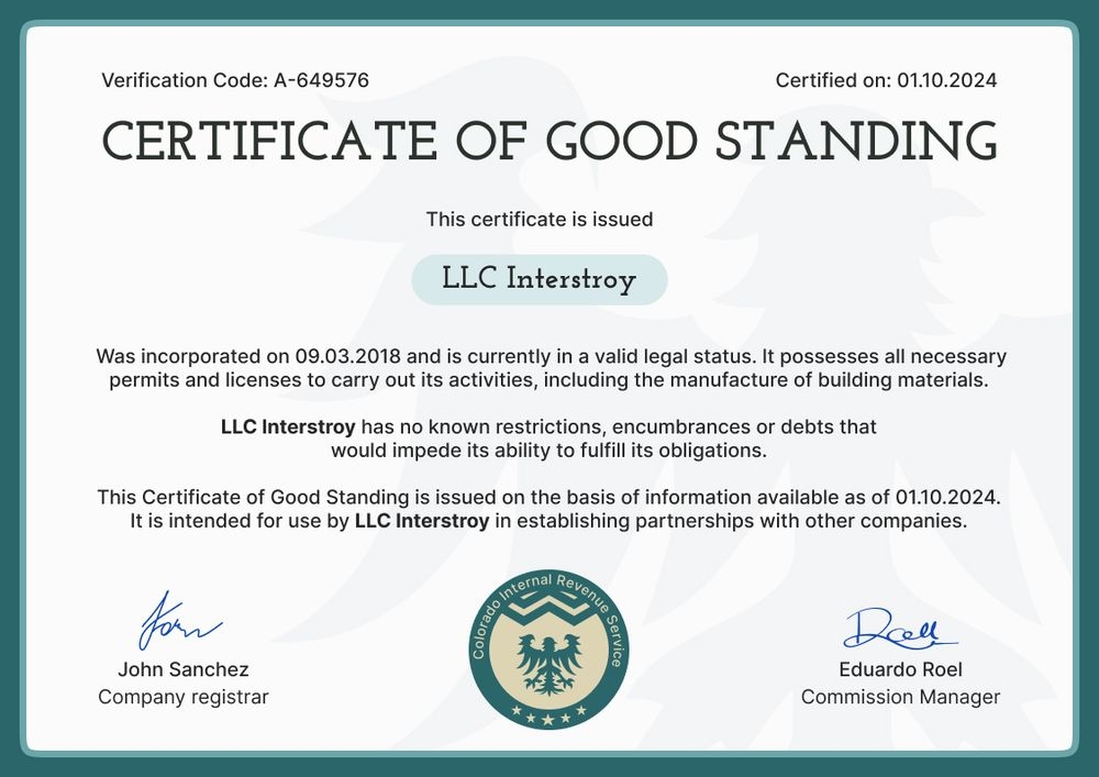 Accredited and professional certificate of good standing template landscape Accredited and professional certificate of good standing template landscape