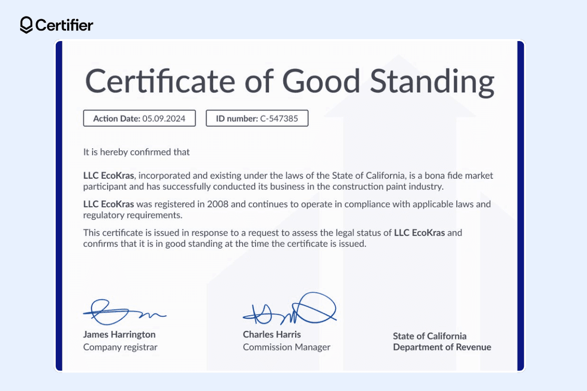 15 Certificates of Good Standing 15 Certificates of Good Standing