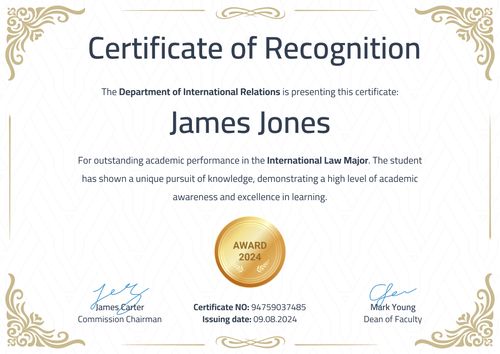 Golden and professional academic certificate template landscape Golden and professional academic certificate template landscape