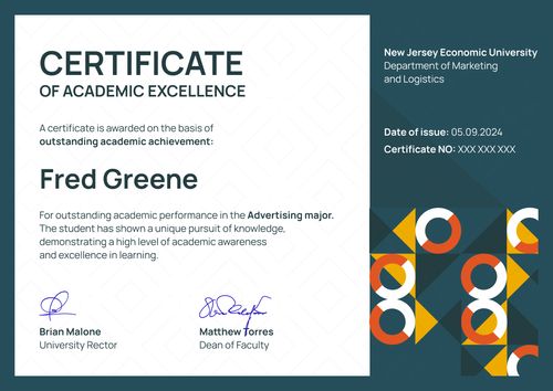 Tweaked and professional academic certificate template landscape Tweaked and professional academic certificate template landscape