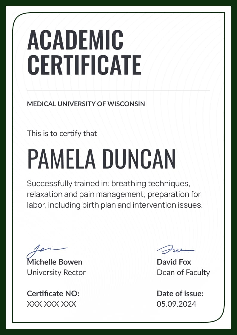 Organized and professional academic certificate template Organized and professional academic certificate template