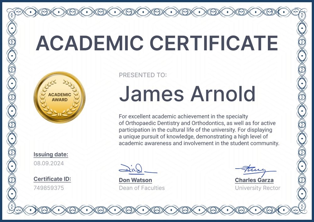 Subtle and professional academic certificate template landscape Subtle and professional academic certificate template landscape