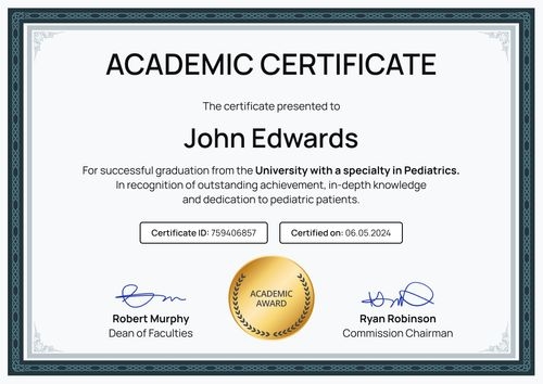 Simple and professional academic certificate template landscape Simple and professional academic certificate template landscape
