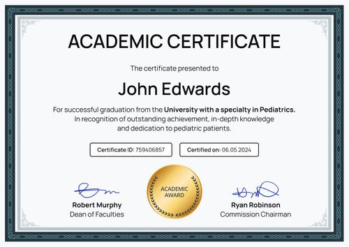 Simple and professional academic certificate template landscape Simple and professional academic certificate template landscape