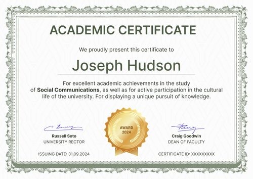 Traditional and professional academic certificate template landscape Traditional and professional academic certificate template landscape