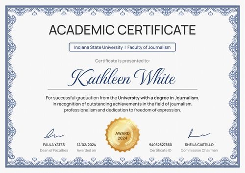 Elegant and professional academic certificate template landscape Elegant and professional academic certificate template landscape