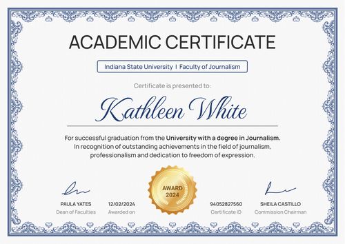 Elegant and professional academic certificate template landscape Elegant and professional academic certificate template landscape