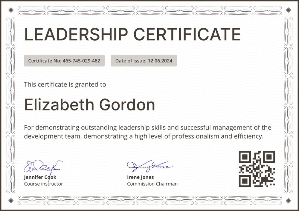 Verifiable and professional leadership certificate template landscape Verifiable and professional leadership certificate template landscape