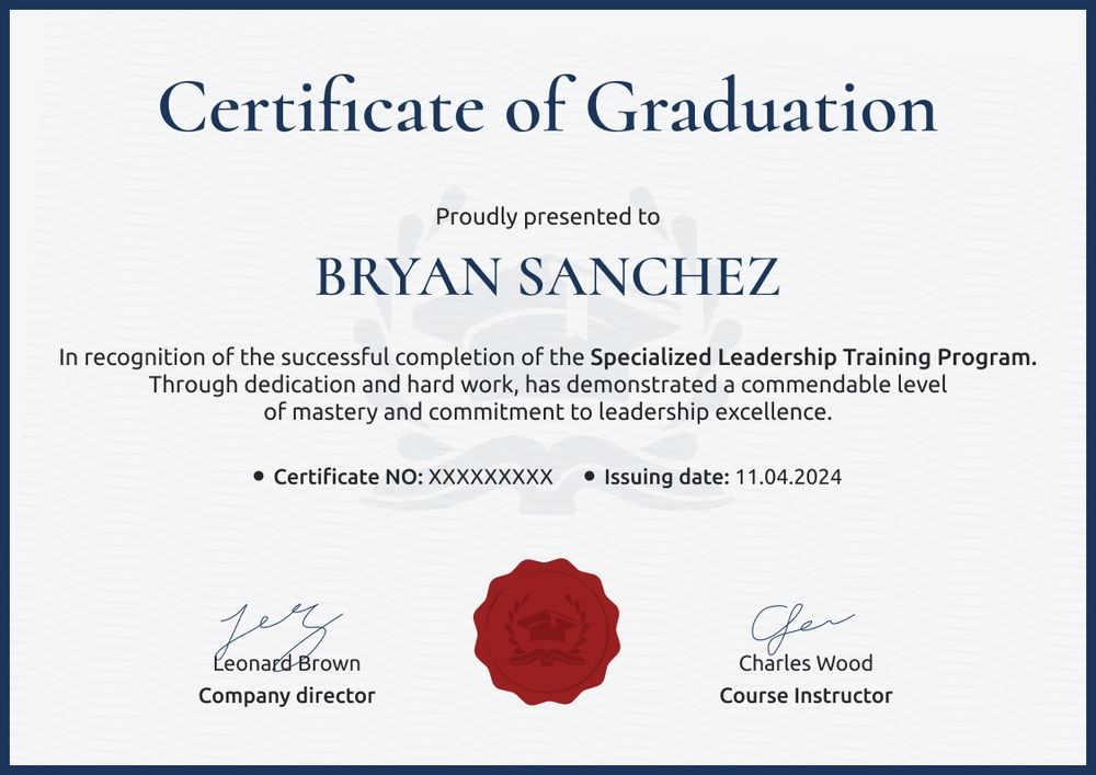 Neat professional graduation certificate template landscape Neat professional graduation certificate template landscape