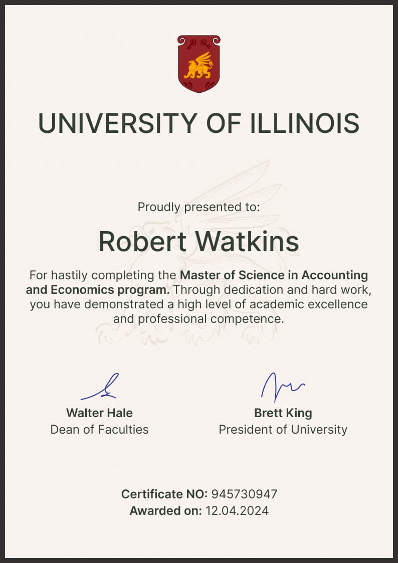 Traditional professional graduation certificate template Traditional professional graduation certificate template