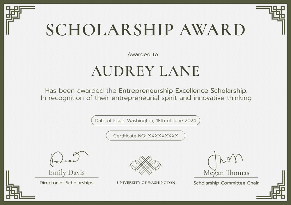 Luxurious and professional scholarship certificate template landscape Luxurious and professional scholarship certificate template landscape