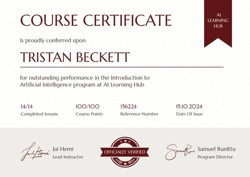 Neat and professional course certificate template landscape Neat and professional course certificate template landscape