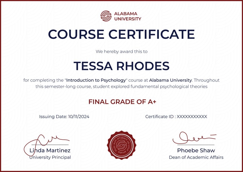 Minimalistic and formal course certificate template landscape Minimalistic and formal course certificate template landscape