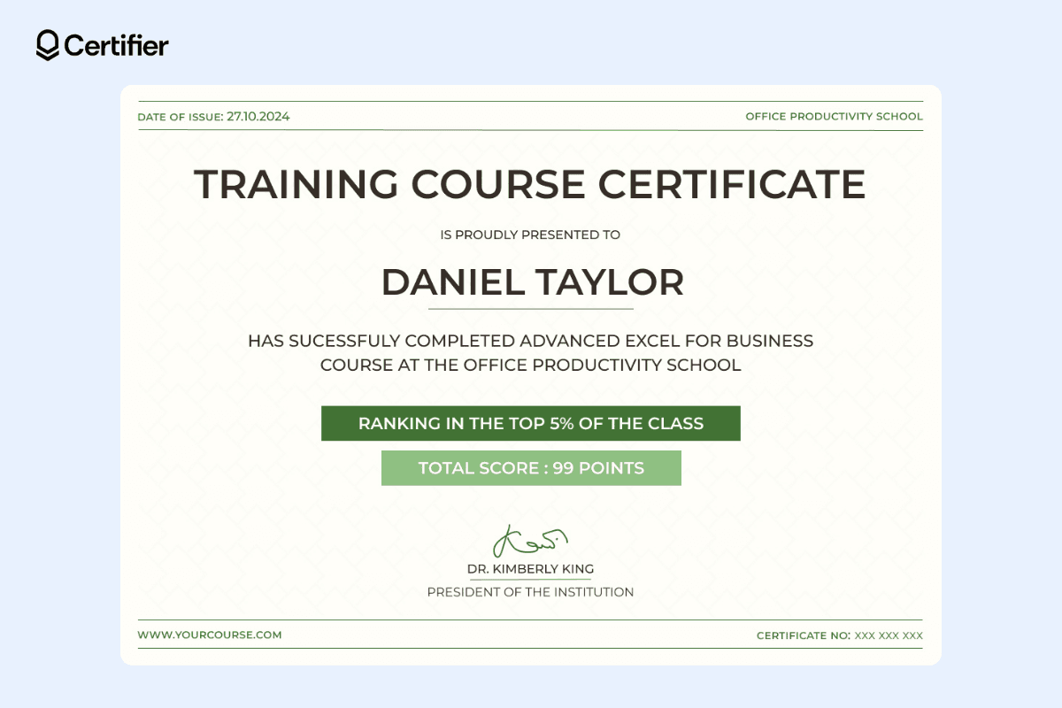 15 Course Certificate Templates to Get for Free