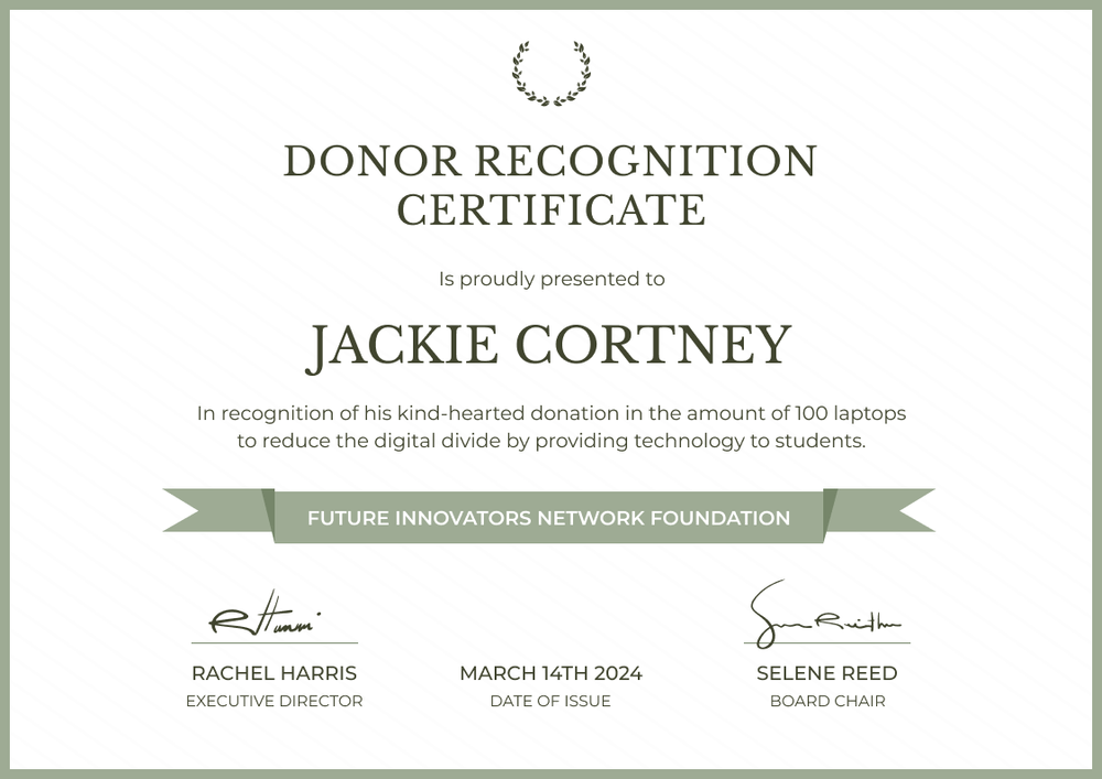 Editable and formal donation certificate template landscape Editable and formal donation certificate template landscape