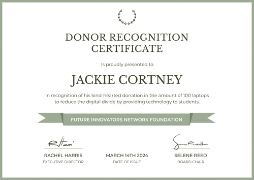 Editable and formal donation certificate template landscape Editable and formal donation certificate template landscape