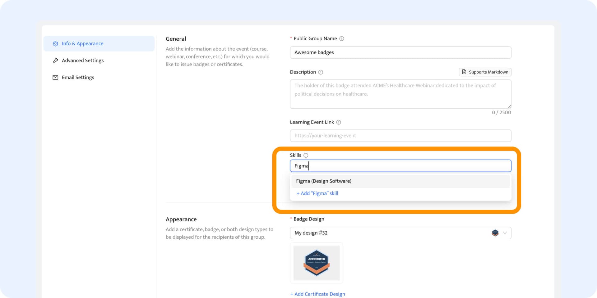 Adding tags to the badges group. Adding tags to the badges group.