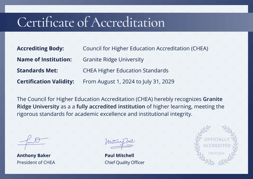 Classic formal accreditation certificate template Classic formal accreditation certificate template