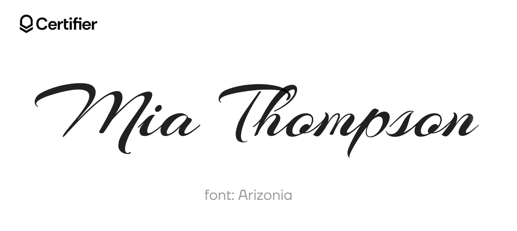 Elegant text in Arizonia, a signature font in Google Docs. Elegant text in Arizonia, a signature font in Google Docs.