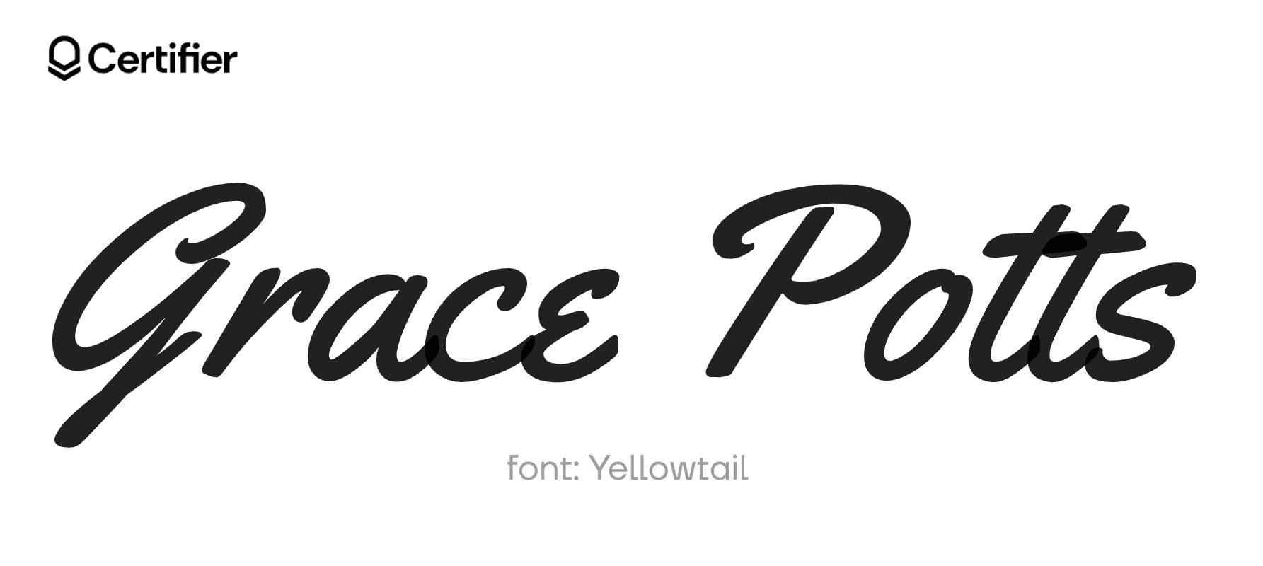 Yellowtail signature font in Google Docs, featuring a smooth, flowing cursive design ideal for formal signatures. Yellowtail signature font in Google Docs, featuring a smooth, flowing cursive design ideal for formal signatures.