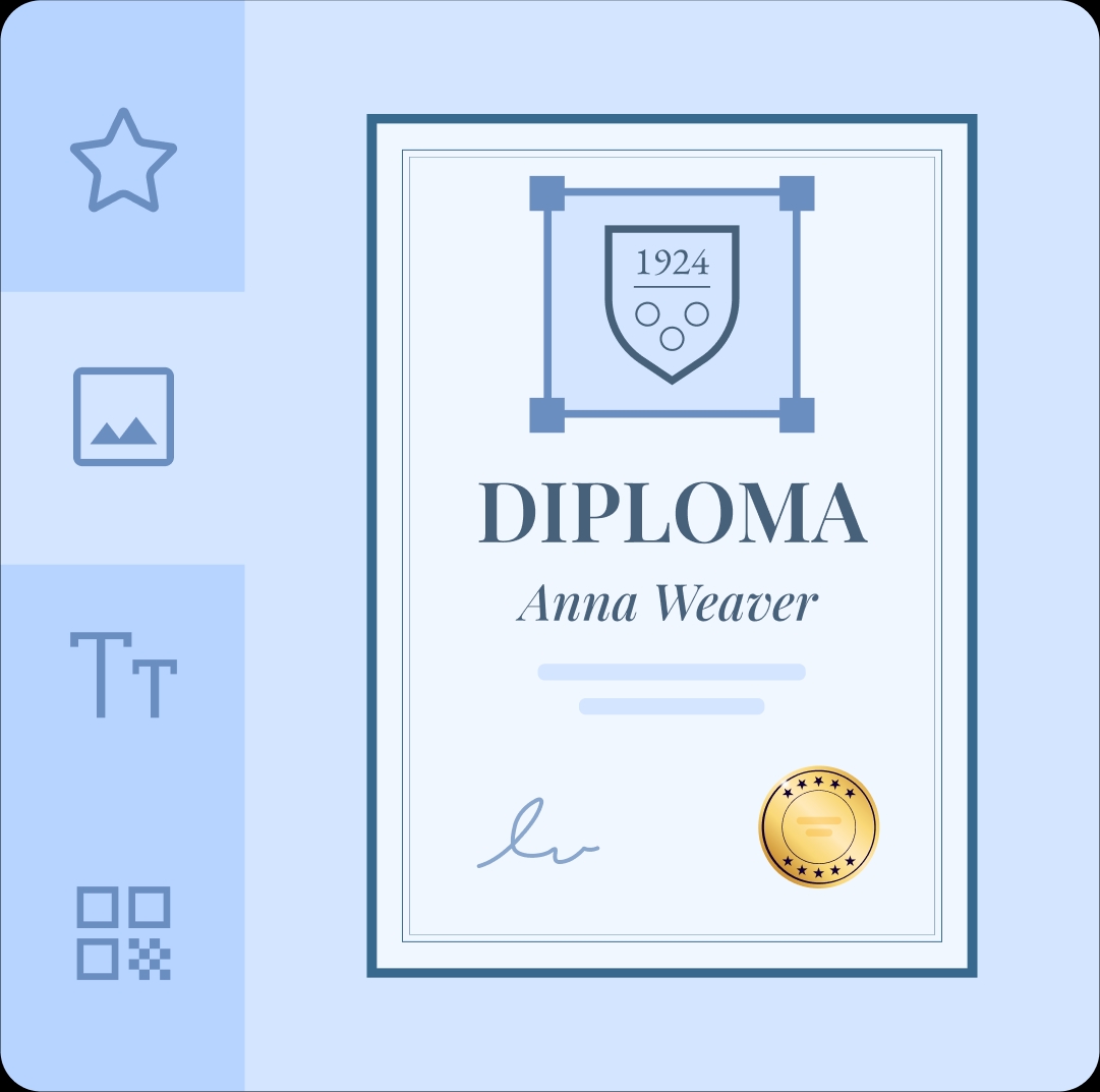 Choose a ready-made template or design certificate on your own Choose a ready-made template or design certificate on your own