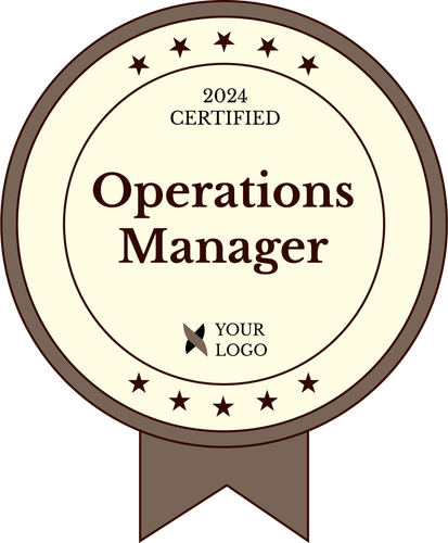 Download Free Modern & Straightforward Completion Badge Template Download Free Modern & Straightforward Completion Badge Template