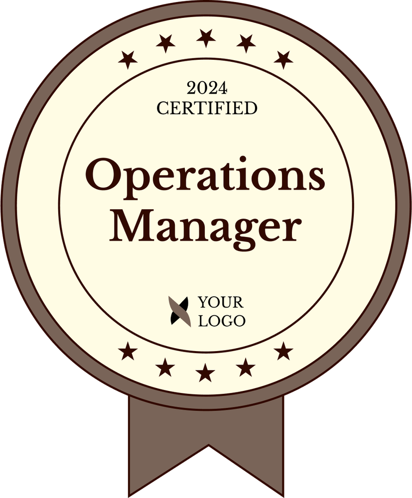 Download Free Modern & Straightforward Completion Badge Template Download Free Modern & Straightforward Completion Badge Template