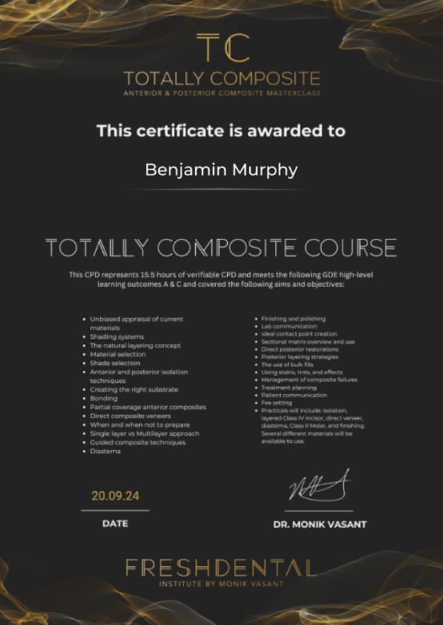 Totally Composite – Certificate of Award Totally Composite – Certificate of Award