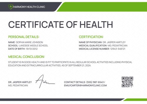 Free Streamlined Medical Certificate Template - Edit & Download Landscape Free Streamlined Medical Certificate Template - Edit & Download Landscape