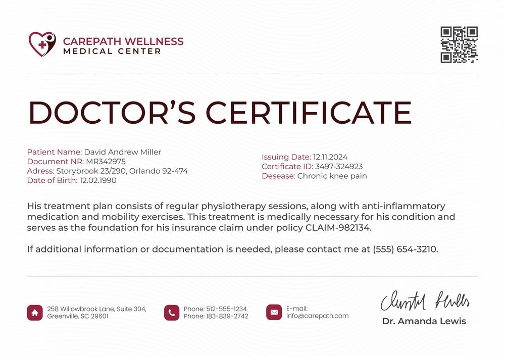 Spotless Medical Certificate Template - Free & Customizable Landscape Spotless Medical Certificate Template - Free & Customizable Landscape